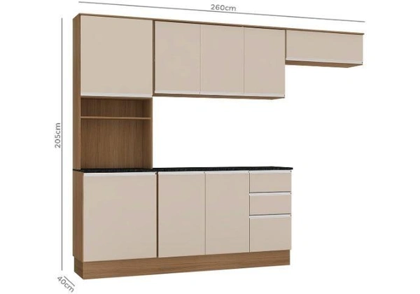 Cozinha Compacta Paris com Balcão *nova na caixa