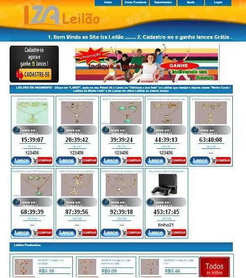 Site de Leilão Virtual na Internet