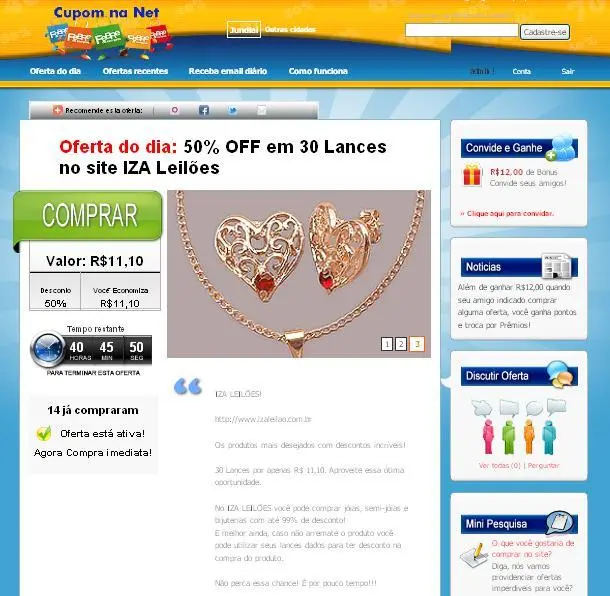 Site de Compras Coletivas na Internet