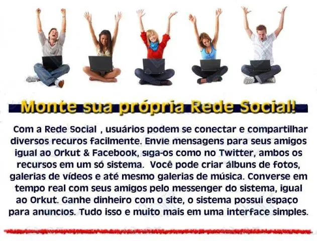 Site tipo Facebook ou Orkut na Internet