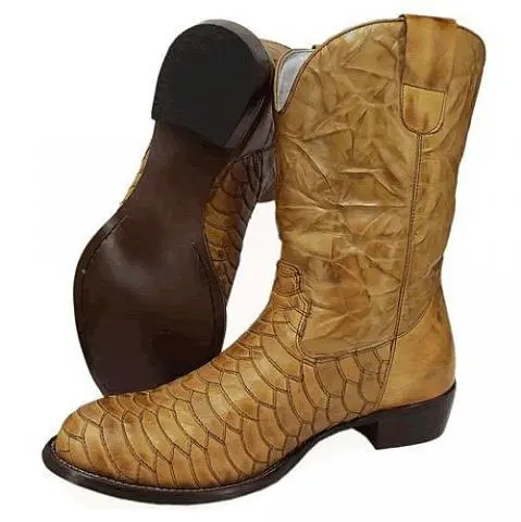 Bota Texana Escamada Couro Legítimo cor Látego