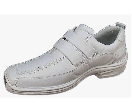 Sapato Preto ou Branco Couro Legítimo Alcalay Calçados Ref 0404 Linha Hercules