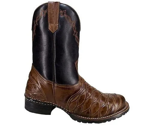 Bota Country Escamada Masculina em Couro Ref H026