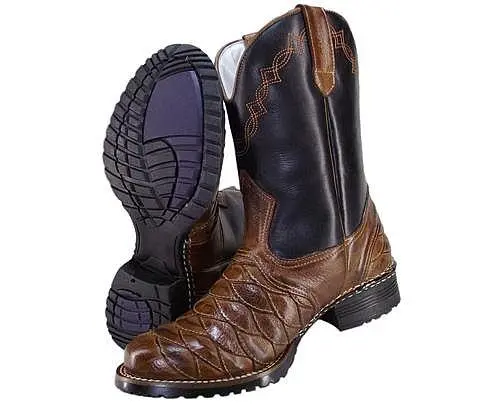 Bota Country Escamada Masculina em Couro Ref H026