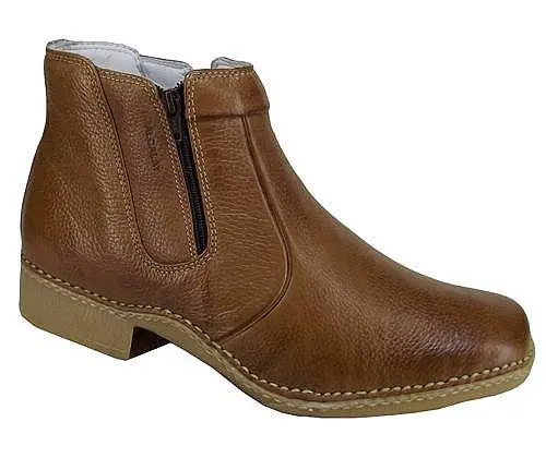 Botina Masculina em Couro Caramelo Alcalay Calçados P7040