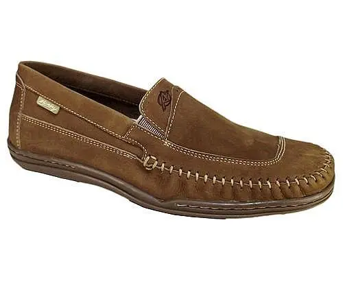 Sapatilha Masculina em Couro Nobuck Legítimo Alcalay Ref 602