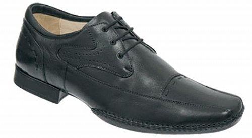 Sapato Masculino em Couro Preto com cadarço - Ref. 7083