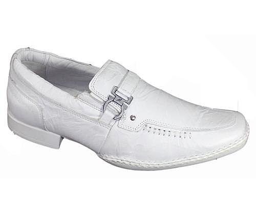 Sapato Branco Masculino com Fivela Ref 7080