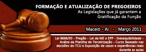 CURSO DE Formação e atualização de Pregoeiros e da CPL à luz do TCU