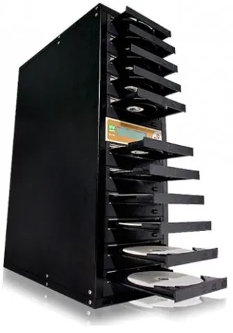 duplicadora de dvd Samsung, com 11 gravando baias, torre de dvd