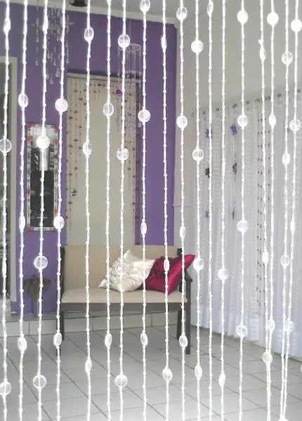 Decoração de vitrines - cortina de cristal