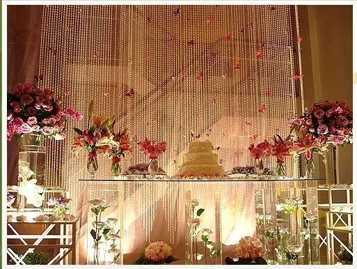Cortina de Cristal para Decorar Casamento