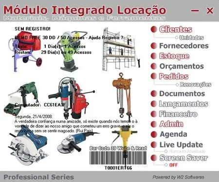Software Locação de maquinas Software Locação de equipamentos Software Locação de andaimes