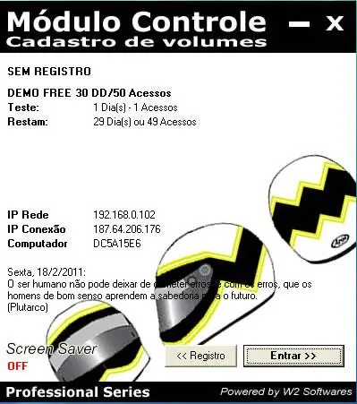 Software Guarda volumes Guarda Objetos Controle de Volumes Objetos Materiais