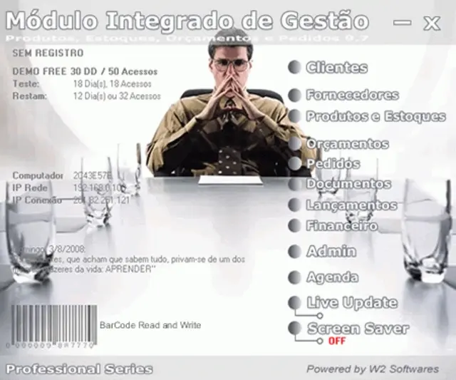 Software controle de estoque codigo de barras almoxarifado