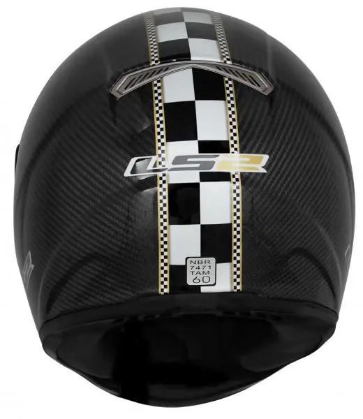 CAPACETE MOTO LS2 FF309 CARBON BLACK