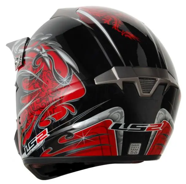CAPACETE PARA MOTO LS2 MX433 CAOS RED