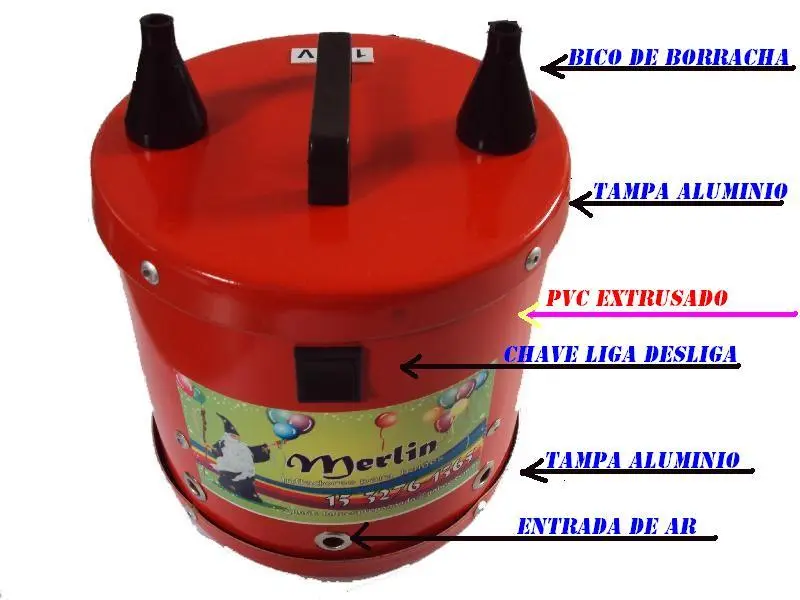 inflador elétrico para balões bexigas