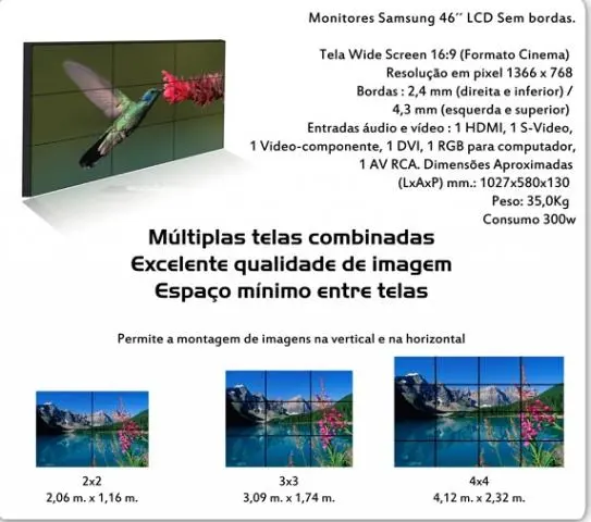 Aluguel de Video Wall sem bordas 46 , North Work locaçoes