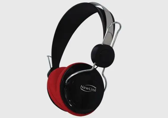 Fone De Ouvido Headset Shiny Preto / Vermelho New Link
