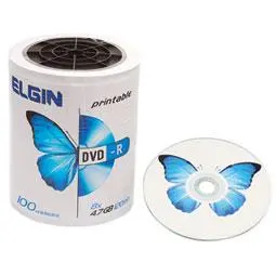 TUBO DVD-R 100 UNIDADES 120Min / 4.7GB 82068 PRINTABLE ELGIN
