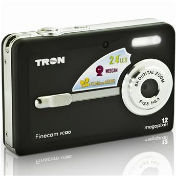 umbrella vendas online Câmera Digital Tron Finecam FC130 12 MP Preta, Zoom Digital 8x, LCD 2, 4” LTPS, Webcam