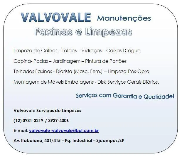 DISK SERVIÇOS EM São José dos Campos / SP